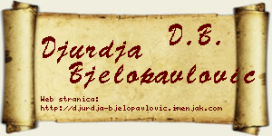 Đurđa Bjelopavlović vizit kartica